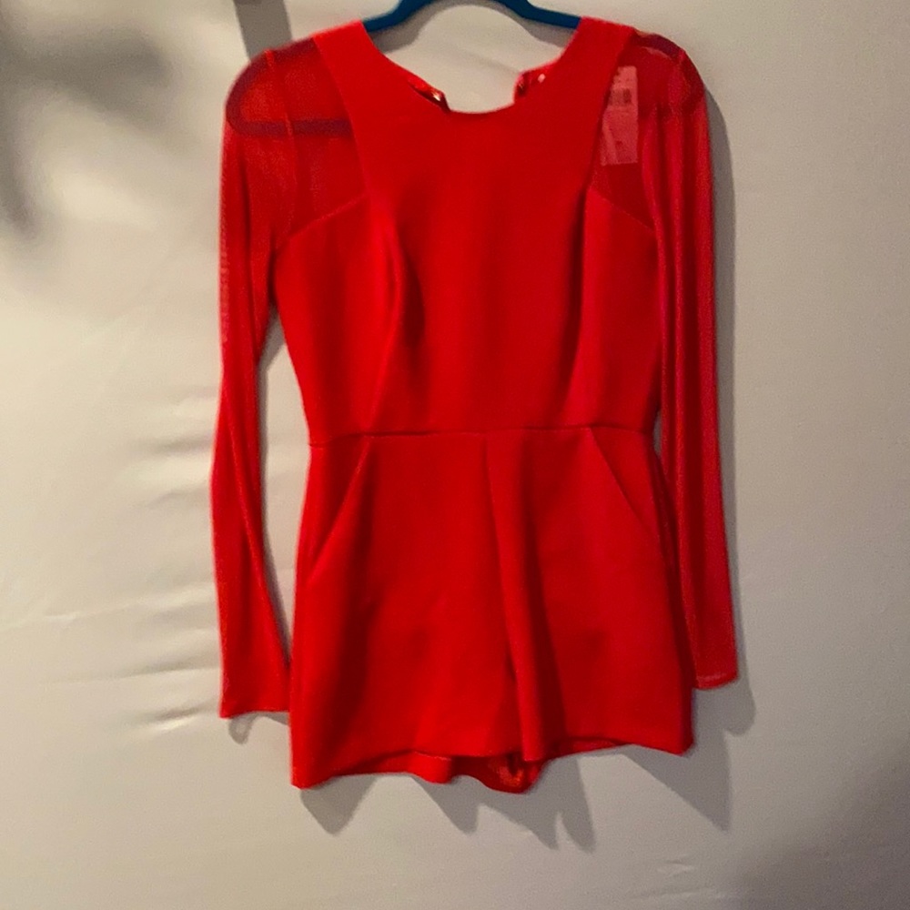 RED FORMAL ROMPER